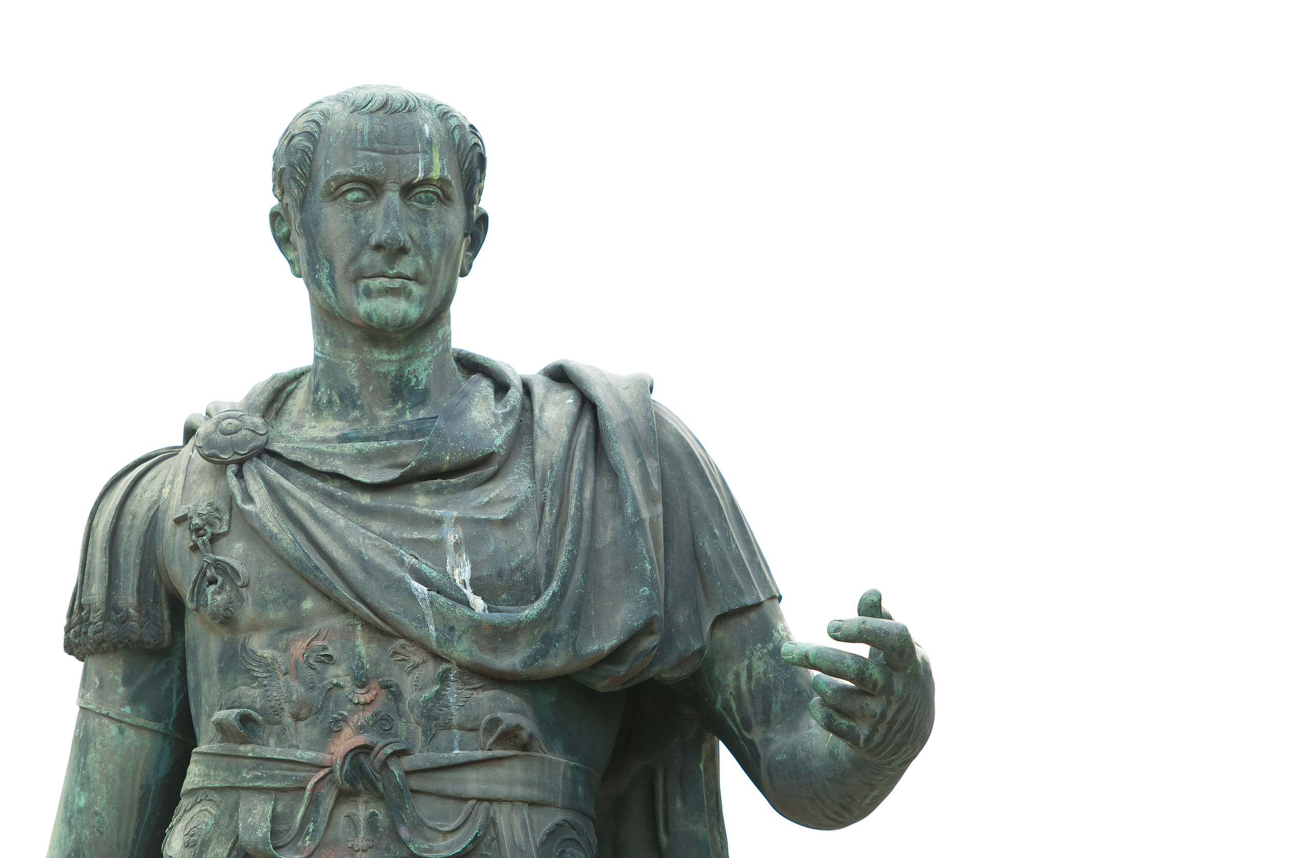 bronze statue of julius caesar